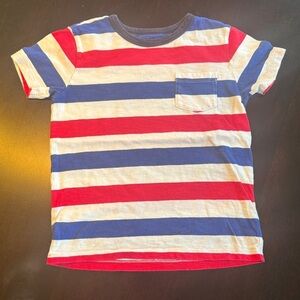 Crewcuts Striped Tee with Pocket - Red, Blue, White